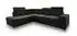 Masseno Alvoro L-S Ecksofa L-Form, Velours-Stoff, schwarz, mit Schlaffunktion (800001246776)