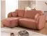 S-Style Möbel Candy Ecksofa L-Form mit Schlaffunktion, Bouclé-Stoff terrakotta, Ottomane links (800001200235)