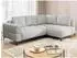 S-Style Möbel Cardea Ecksofa Bubble-Optik Strukturstoff hellgrau, Ottomane rechts (800001495701)