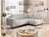 S-Style Möbel Cardea Ecksofa Bubble-Optik Strukturstoff hellgrau, Ottomane rechts (800001495701)