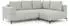 S-Style Möbel Cardea Ecksofa Bubble-Optik Strukturstoff hellgrau, Ottomane rechts (800001495701)