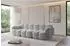 ALTDECOR Miko-S2 modulares Sofa 3-Sitzer, hellgrau, Bouclé, 300x118x75cm (800001834004)