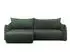 Fun Möbel Mailand Ecksofa Schlafsofa, Stoff Tilia grün, Ottomane links