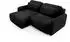 Fun Möbel Simone Ecksofa Schlafsofa, Stoff Ambience, schwarz, Ottomane links