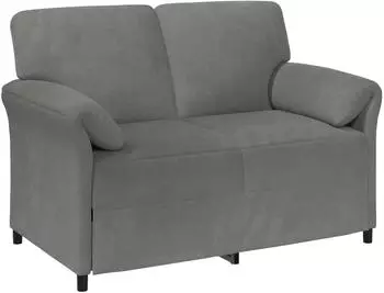 vidaXL 2-Sitzer Sofa Samt, dunkelgrau, 138x83x95cm