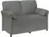 vidaXL 2-Sitzer Sofa Samt, dunkelgrau, 138x83x95cm