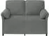 vidaXL 2-Sitzer Sofa Samt, dunkelgrau, 138x83x95cm