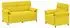 vidaXL Sofa-Set 2-tlg. hellgelb Stoff (3424867)