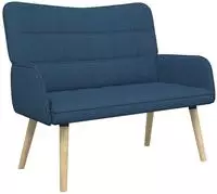 vidaXL 2-Sitzer Sofa Blau 115 x 61 x 87 cm Stoff