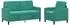 vidaXL Sofa-Set mit Stauraum 2-tlg. türkis Polyester