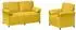 vidaXL Sofa-Set 2-teilig, gelb, Samt (3424906)