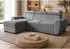 Lookway Falco Ecksofa mit Schlaffunktion, grau, Textil, 253x174cm (800001808101)