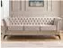 S-Style Möbel Whitby Chesterfield Polstergarnitur 3+1 Samt, beige, schwarze Füße