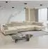Masseno Urmano Wohnlandschaft U-Form, Velours-Stoff, creme, mit Schlaffunktion (800001214636)