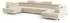 Masseno Urmano Wohnlandschaft U-Form, Velours-Stoff, creme, mit Schlaffunktion (800001214636)
