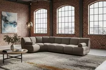Kawola LAYLA Modulsofa Ecksofa 4 Module Velvet taupe (800001453303)