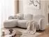 S-Style Möbel Nuvola Ecksofa L-Form Bouclé-Stoff weiß, Ottomane links (800001138596)
