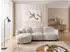 S-Style Möbel Nuvola Ecksofa L-Form Bouclé-Stoff weiß, Ottomane links (800001138596)