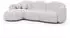 S-Style Möbel Nuvola Ecksofa L-Form Bouclé-Stoff weiß, Ottomane links (800001138596)
