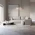 Selsey Ovo Eckschlafsofa L-Form mit Bettkasten, hellgrauer Velours