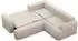 Selsey Ovo Eckschlafsofa L-Form mit Bettkasten, hellgrauer Velours