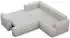 Selsey Ovo Eckschlafsofa L-Form mit Bettkasten, hellgrauer Velours