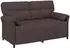 vidaXL Sofa-Set 2-teilig, dunkelbraun, Stoff (3424861)