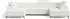 GRAINGOLD Argon U Ecksofa mit Schlaffunktion, Cord-Stoff, creme (800001471444)