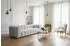 Fun Möbel SOLVIE 4-Sitzer Sofa, Stoff Moly, hellgrau