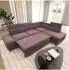 Masseno AVISE M R-S Ecksofa L-Form mit Schlaffunktion, lila Velours, 268x195cm