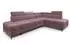 Masseno AVISE M R-S Ecksofa L-Form mit Schlaffunktion, lila Velours, 268x195cm