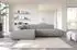 Selsey Armone Ecksofa mit Schlaffunktion, Chenille, Ottomane links, grau