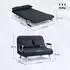 HomCom 2-Sitzer Schlafsofa mit verstellbarer Rückenlehne, 185x105cm, schwarz (833-042V00BK)