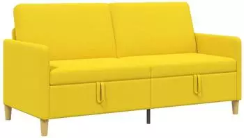 vidaXL Sofa mit Stauraum Polyester hellgelb 172x78x87cm