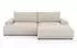 luma-home Ecksofa L-Form mit Schlaffunktion & Bettkasten, Ottomane rechts, beige (21031)