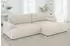 luma-home Ecksofa L-Form mit Schlaffunktion & Bettkasten, Ottomane rechts, beige (21031)