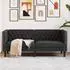 vidaXL Chesterfield-Sofa schwarz 174x74,5x70,5cm Kunstleder