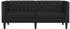 vidaXL Chesterfield-Sofa schwarz 174x74,5x70,5cm Kunstleder