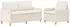 vidaXL Sofa-Set 2-teilig, Stoff, creme (3417078)