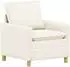 vidaXL Sofa-Set 2-teilig, Stoff, creme (3417078)