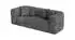 Fun Möbel VEGA 3-Sitzer Sofa, Stoff Egon, dunkelgrau