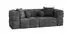 Fun Möbel VEGA 3-Sitzer Sofa, Stoff Egon, dunkelgrau