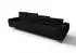 Fun Möbel BASTIEN Big Sofa 4-Sitzer, Stoff Moly, schwarz