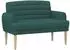 vidaXL Zweisitzer-Sofa mit Knopfheftung, Stoff, dunkelgrün (42041780)