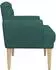 vidaXL Zweisitzer-Sofa mit Knopfheftung, Stoff, dunkelgrün (42041780)
