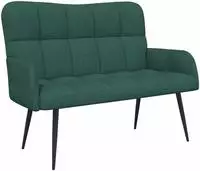 vidaXL 2-Sitzer Sofa Dunkelgr&uuml;n 115 x 61 x 87 cm Stoff