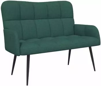 vidaXL 2-Sitzer Sofa dunkelgrün, 115x61x87cm, Stoff