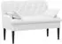vidaXL Love Seat mit Knopfheftung, Stoff, weiß (42041806)