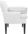vidaXL Love Seat mit Knopfheftung, Stoff, weiß (42041806)