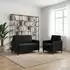 vidaXL Sofa-Set mit Stauraum 2-tlg. schwarz Polyester (3429168)